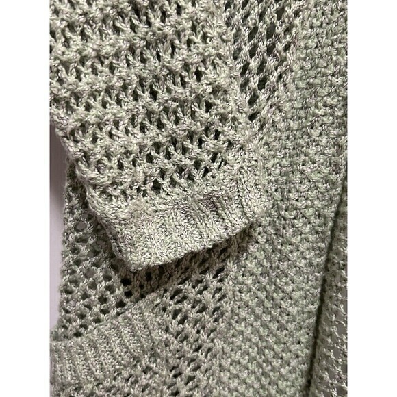 Ecote Open Knit Sweater Cardigan Duster Women’s Small Green Boho grandma coastal - Picture 4 of 16